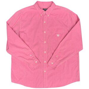 EUC Women's CHAPS Easy Care Button-Down‎ Shirt Pink- Size XXL